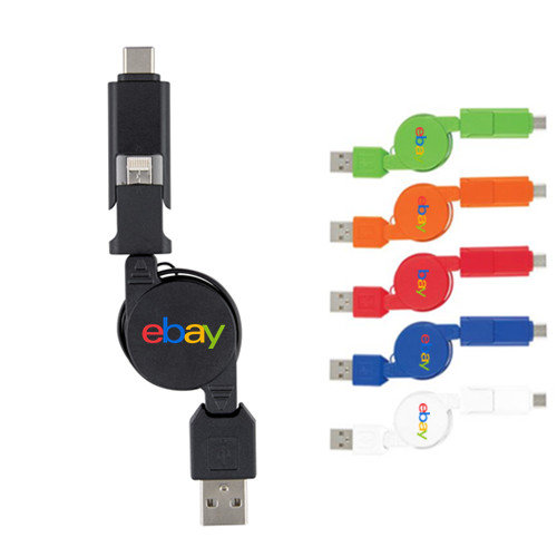 round usb cable 2 in 1