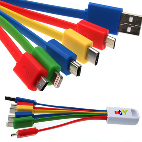 6 in 1 charging cable printed