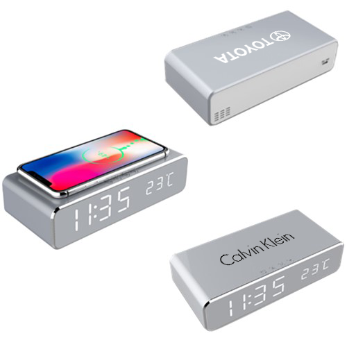 Clock Desk Wireless Charger For Promotions 2 In 1 Wireless Charger