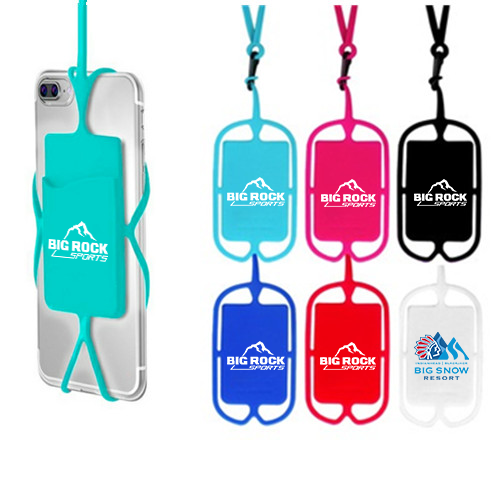 branded sling lanyard smart phone card holder