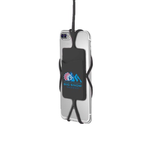 promotional silicone sling lanyard phone wallet