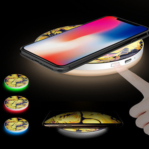promotional wireless charger led lamp light