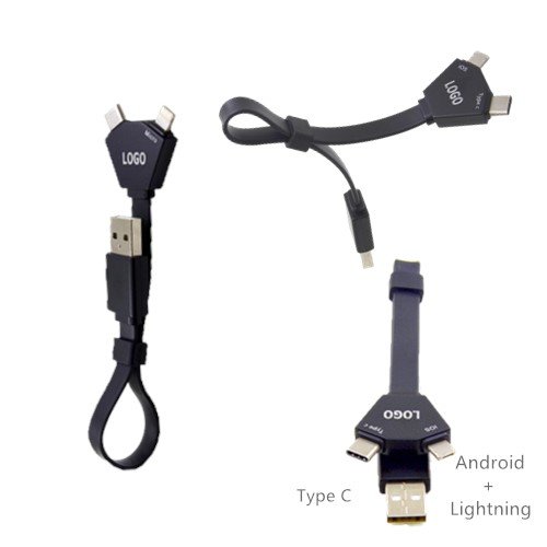 Y shape 3 in 1 light up logo charging cable