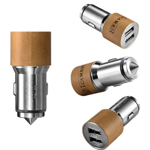 promotional leather car charger
