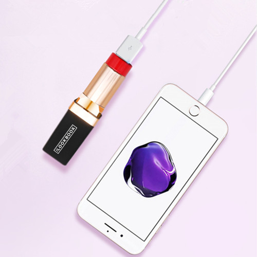 3000mah promotional lipstick mobile charger
