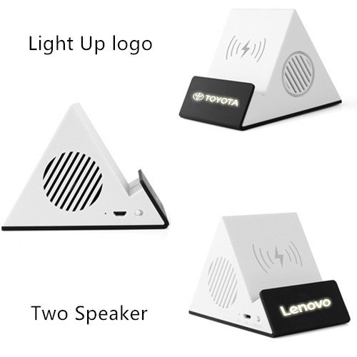 branded 2 in 1 wireless charger bluetooth speakers