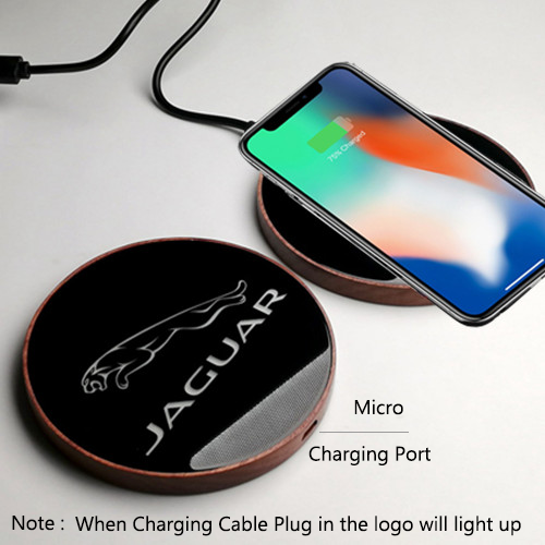 wooden glass wireless charging pad